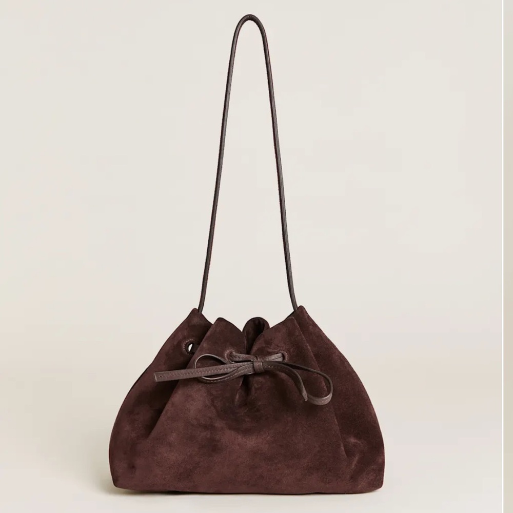 NWT REFORMATION Ella Shoulder Bag, Boss Suede